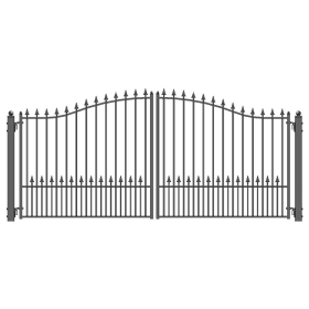 Aleko Steel Dual Swing Driveway Gate – Munich Style – 16 x 6 Feet