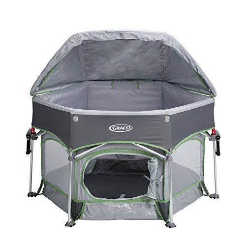 Graco Pack &n Play Playard with Automatic Folding Feet – Stratus , Gray - Image 8