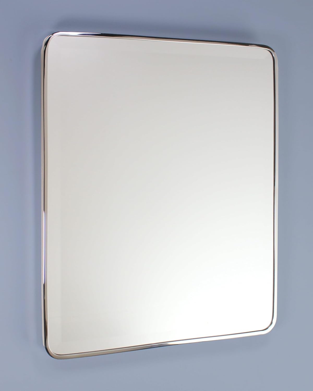 16×20 Austin Farmhouse Metal Framed Rounded Rectangle Recessed Bathroom Medicine Cabinet, Beveled Mirror, 14×18 in-Wall Opening, powder-coated Steel, Glass Shelves, Magnet Close, Brushed Nickel - Image 14