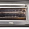 Wolf Gourmet Elite Digital Countertop Convection Toaster Oven with Temperature Probe, Stainless Steel and Red Knobs (WGCO150S)